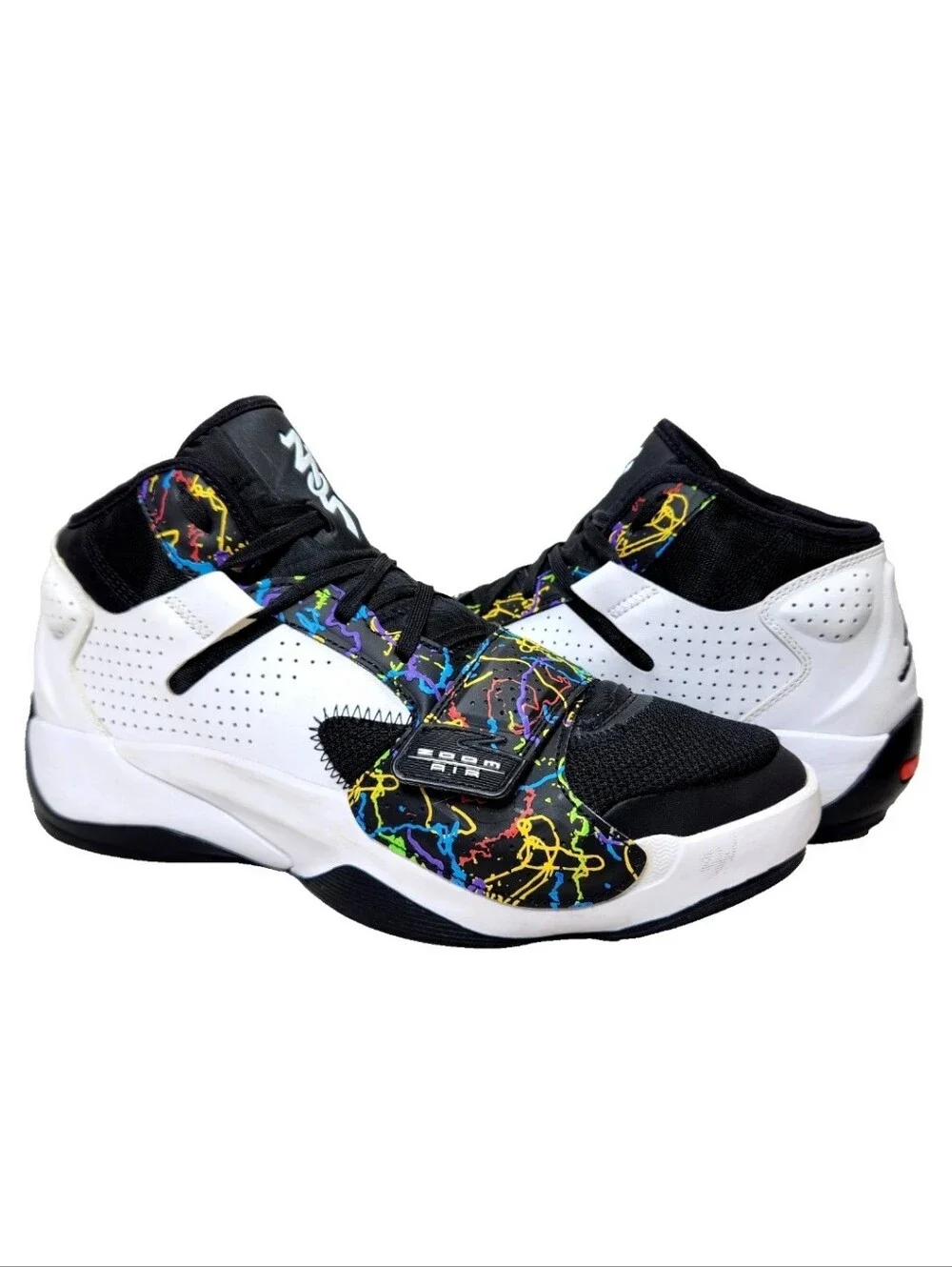 NIKE Air Jordan Zion 2 'Noah' Sz 11.5 White/Black-Multicolor DO9071-003